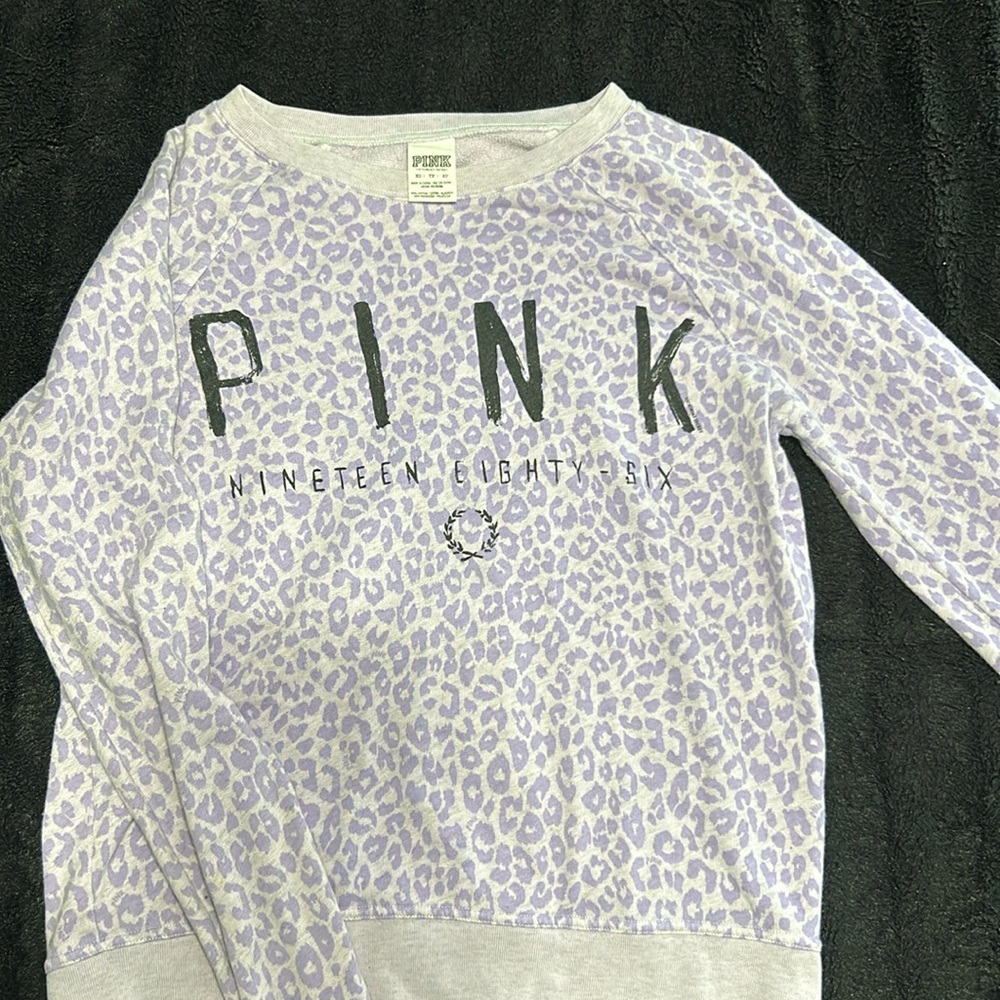 Pink cheetah print sweater